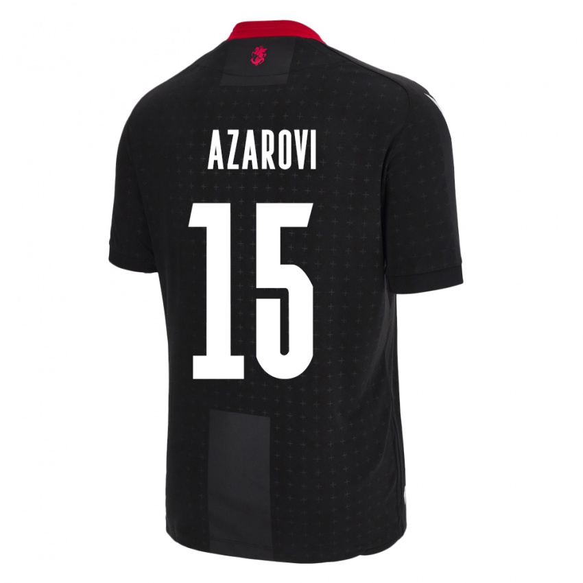 Niño Camiseta Georgia Irakli Azarovi #15 Negro 2ª Equipación 24-26 La Camisa México