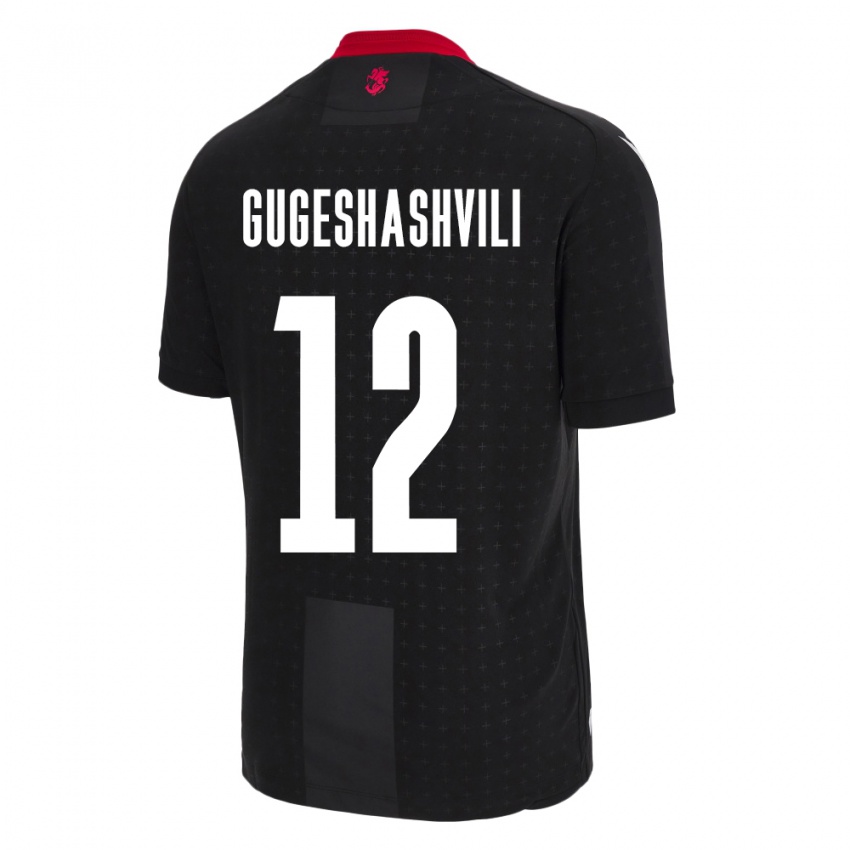 Niño Camiseta Georgia Luka Gugeshashvili #12 Negro 2ª Equipación 24-26 La Camisa México