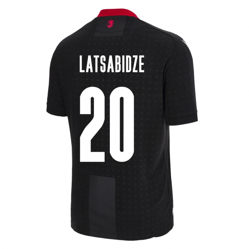 Niño Camiseta Georgia Luka Latsabidze #20 Negro 2ª Equipación 24-26 La Camisa México