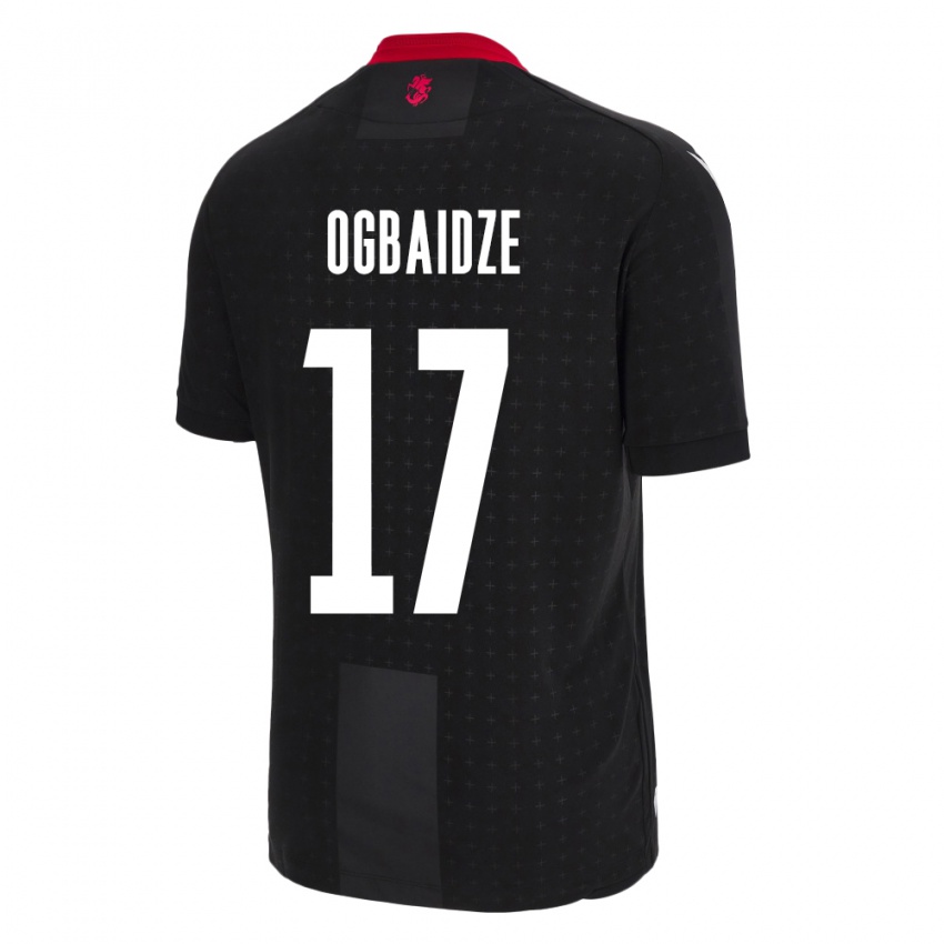 Niño Camiseta Georgia Shalva Ogbaidze #17 Negro 2ª Equipación 24-26 La Camisa México