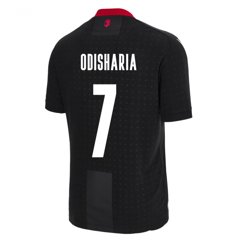 Niño Camiseta Georgia Lasha Odisharia #7 Negro 2ª Equipación 24-26 La Camisa México