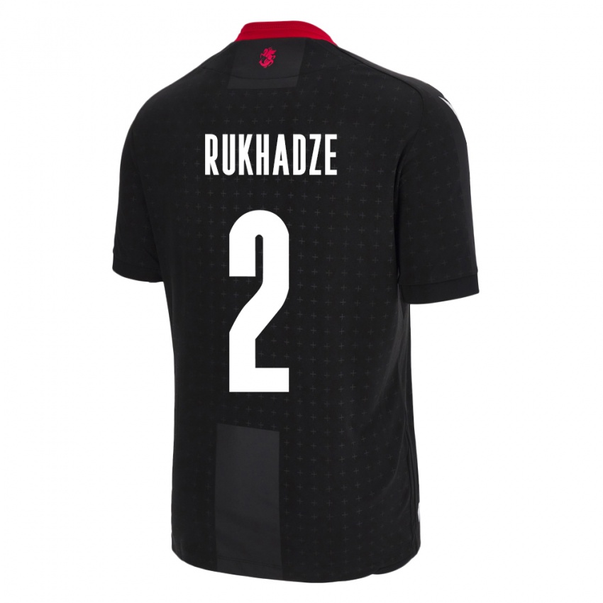 Niño Camiseta Georgia Zurab Rukhadze #2 Negro 2ª Equipación 24-26 La Camisa México