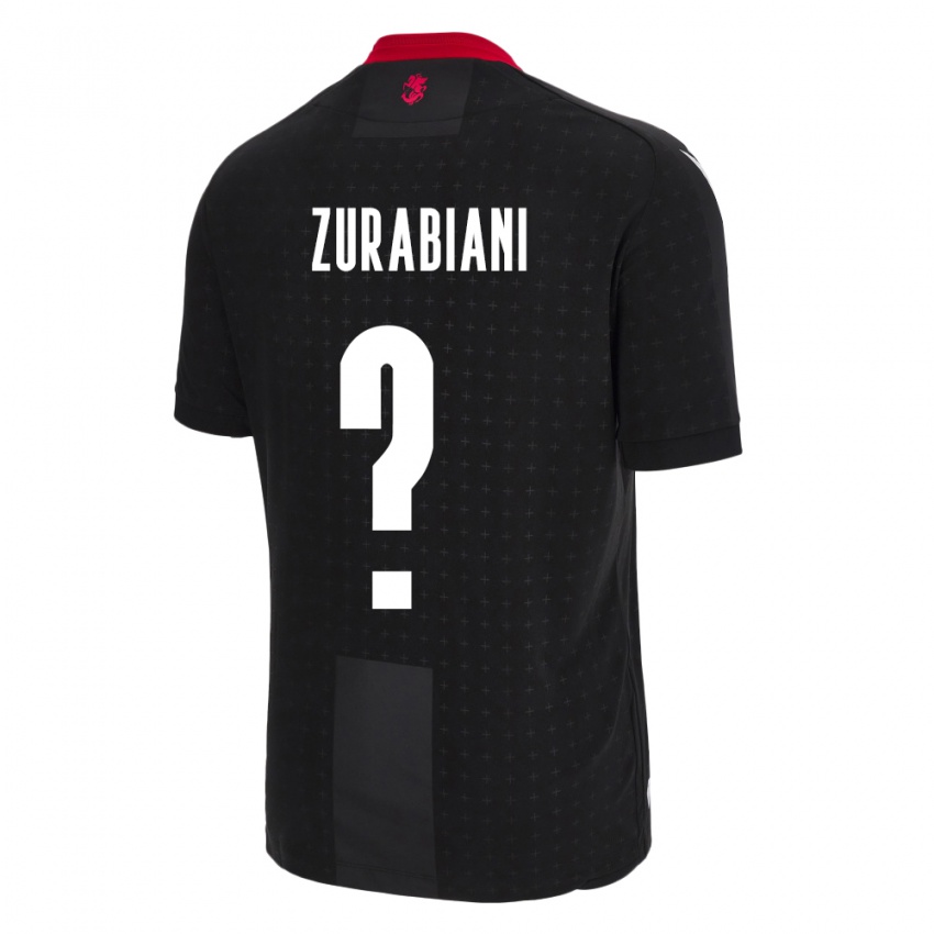 Niño Camiseta Georgia Davit Zurabiani #0 Negro 2ª Equipación 24-26 La Camisa México