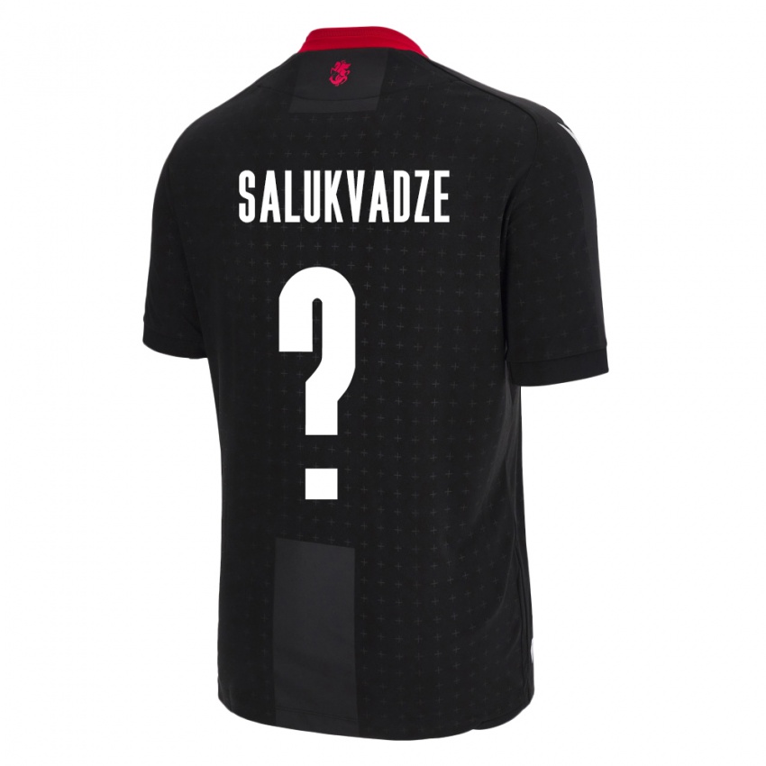 Niño Camiseta Georgia Luka Salukvadze #0 Negro 2ª Equipación 24-26 La Camisa México