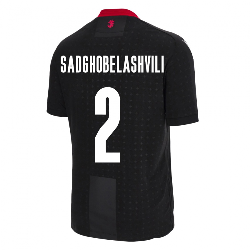 Niño Camiseta Georgia Gela Sadghobelashvili #2 Negro 2ª Equipación 24-26 La Camisa México