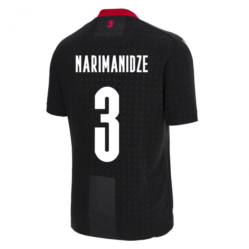 Niño Camiseta Georgia Aleksandre Narimanidze #3 Negro 2ª Equipación 24-26 La Camisa México