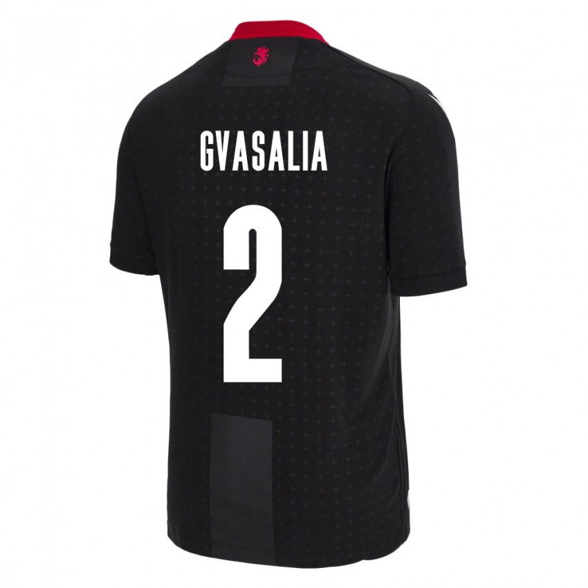 Niño Camiseta Georgia Giorgi Gvasalia #2 Negro 2ª Equipación 24-26 La Camisa México