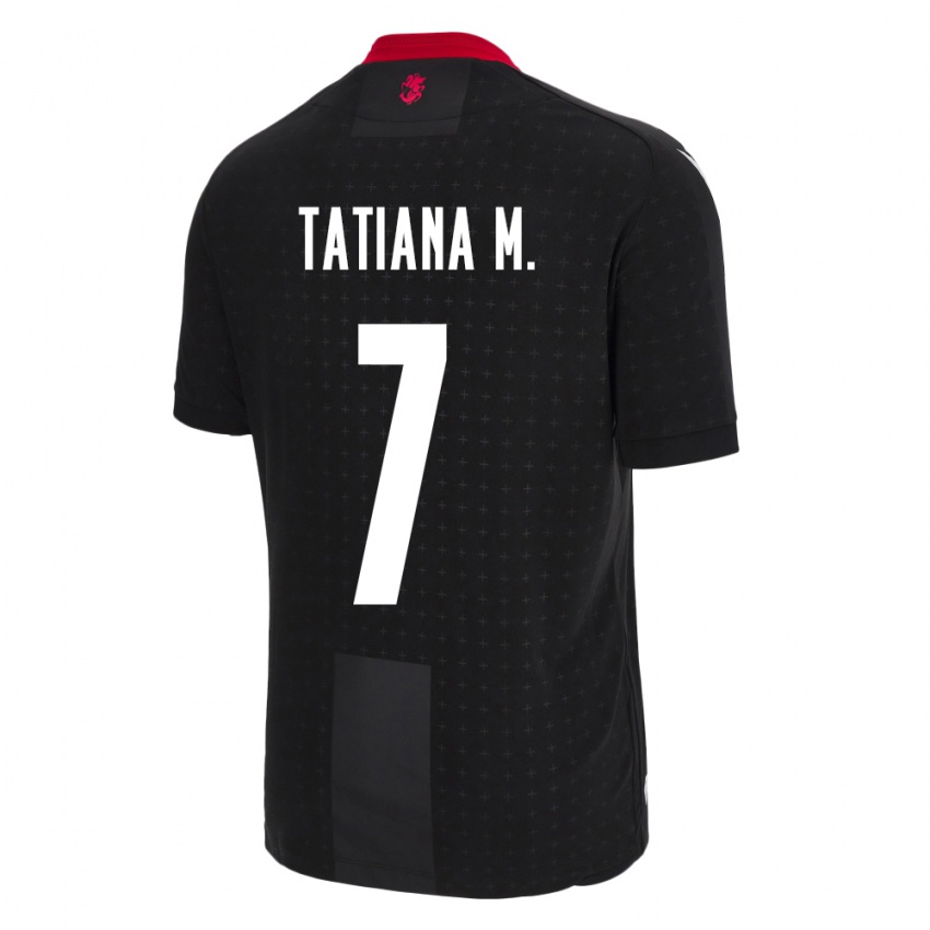 Niño Camiseta Georgia Tatiana Matveeva #7 Negro 2ª Equipación 24-26 La Camisa México