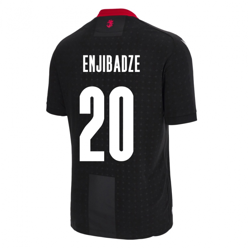 Niño Camiseta Georgia Elene Enjibadze #20 Negro 2ª Equipación 24-26 La Camisa México