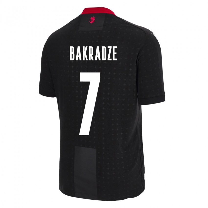 Niño Camiseta Georgia Teona Bakradze #7 Negro 2ª Equipación 24-26 La Camisa México