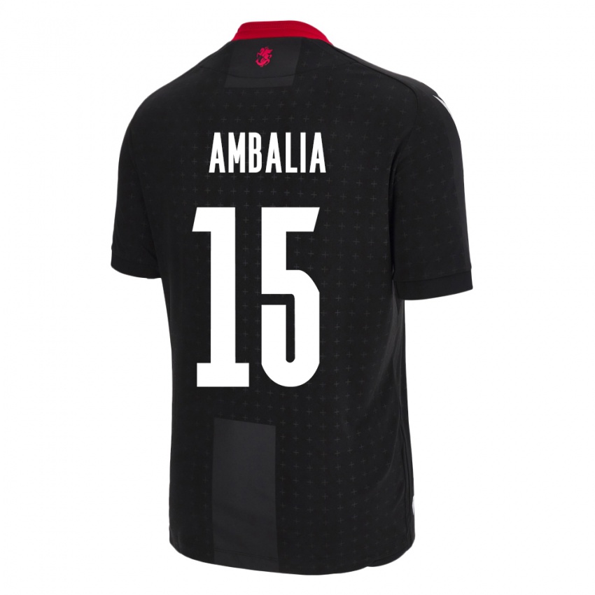 Niño Camiseta Georgia Tinatin Ambalia #15 Negro 2ª Equipación 24-26 La Camisa México