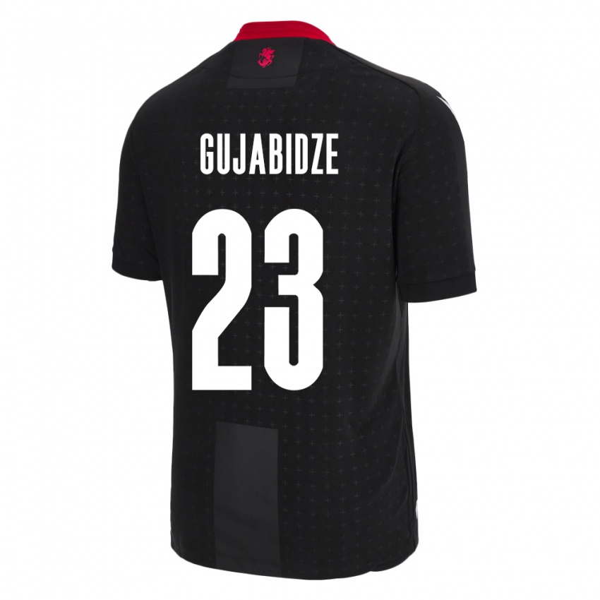 Niño Camiseta Georgia Nino Gujabidze #23 Negro 2ª Equipación 24-26 La Camisa México