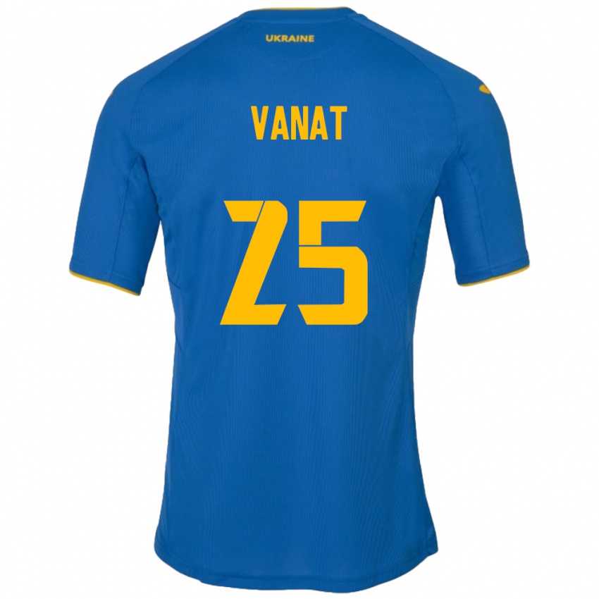 Niño Camiseta Ucrania Vladyslav Vanat #25 Azul 2ª Equipación 24-26 La Camisa México