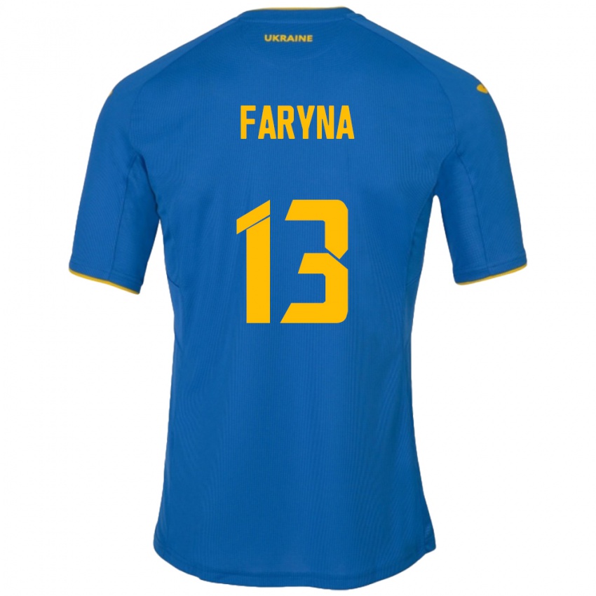 Niño Camiseta Ucrania Maryan Faryna #13 Azul 2ª Equipación 24-26 La Camisa México