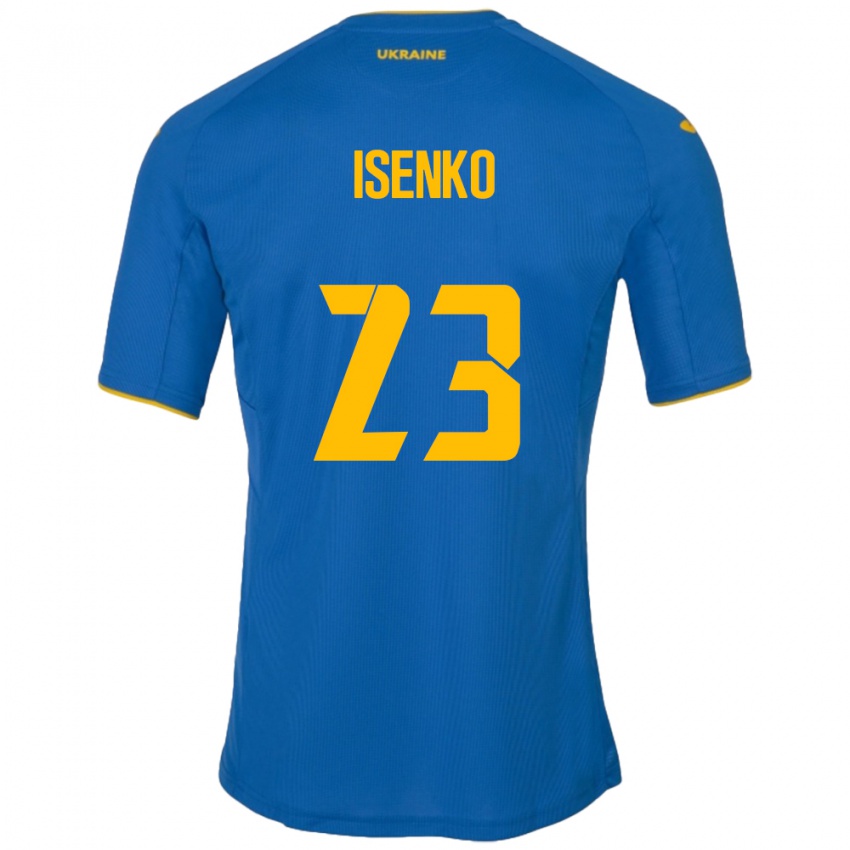 Niño Camiseta Ucrania Pavlo Isenko #23 Azul 2ª Equipación 24-26 La Camisa México