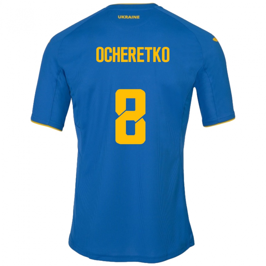 Niño Camiseta Ucrania Oleg Ocheretko #8 Azul 2ª Equipación 24-26 La Camisa México