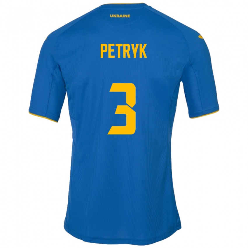 Niño Camiseta Ucrania Anna Petryk #3 Azul 2ª Equipación 24-26 La Camisa México