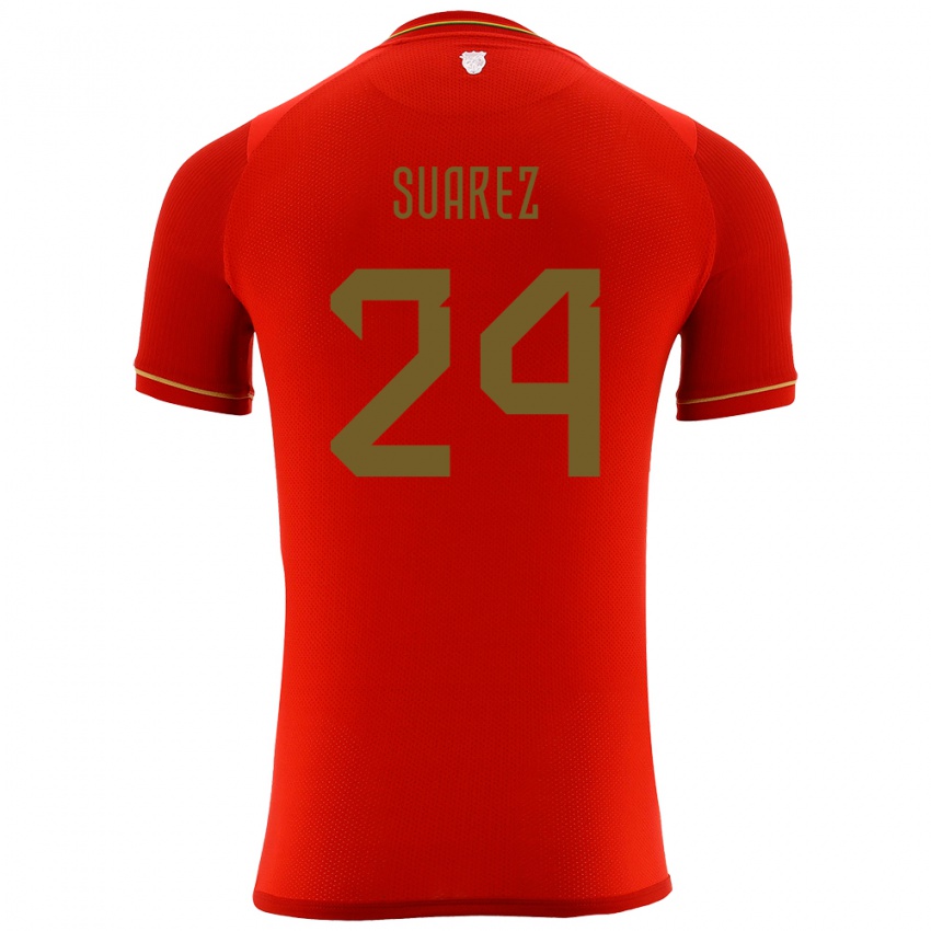 Niño Camiseta Bolivia Marcelo Suárez #24 Rojo 2ª Equipación 24-26 La Camisa México