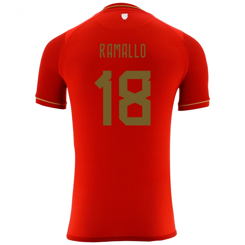 Niño Camiseta Bolivia Rodrigo Ramallo #18 Rojo 2ª Equipación 24-26 La Camisa México