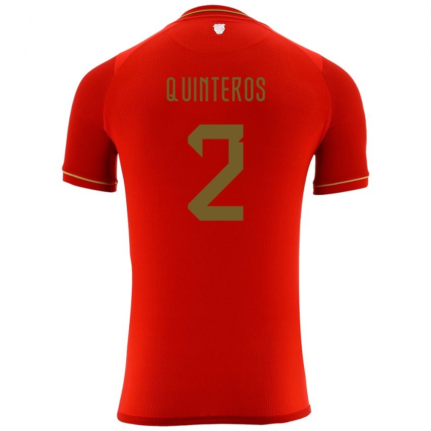 Niño Camiseta Bolivia Jairo Quinteros #2 Rojo 2ª Equipación 24-26 La Camisa México