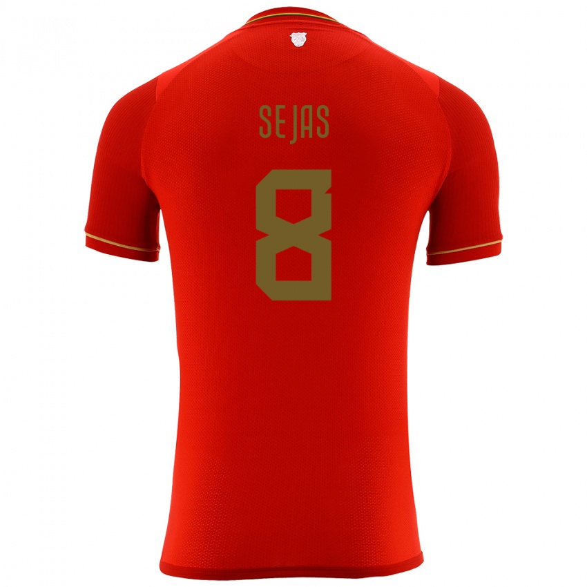 Niño Camiseta Bolivia Carlos Sejas #8 Rojo 2ª Equipación 24-26 La Camisa México