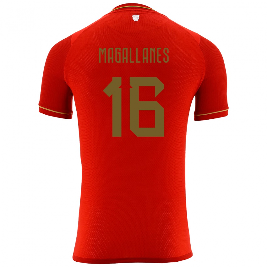 Niño Camiseta Bolivia Juan Magallanes #16 Rojo 2ª Equipación 24-26 La Camisa México