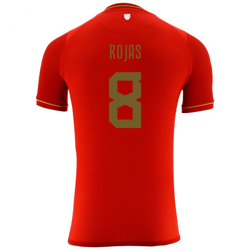 Niño Camiseta Bolivia Jairo Rojas #8 Rojo 2ª Equipación 24-26 La Camisa México