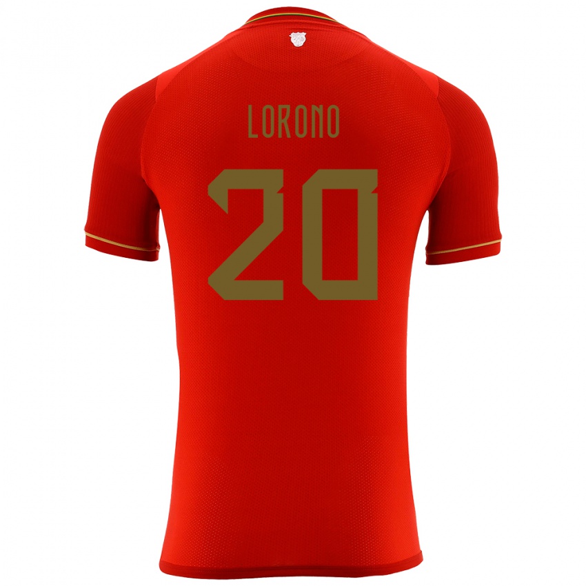 Niño Camiseta Bolivia Bernardo Loroño #20 Rojo 2ª Equipación 24-26 La Camisa México