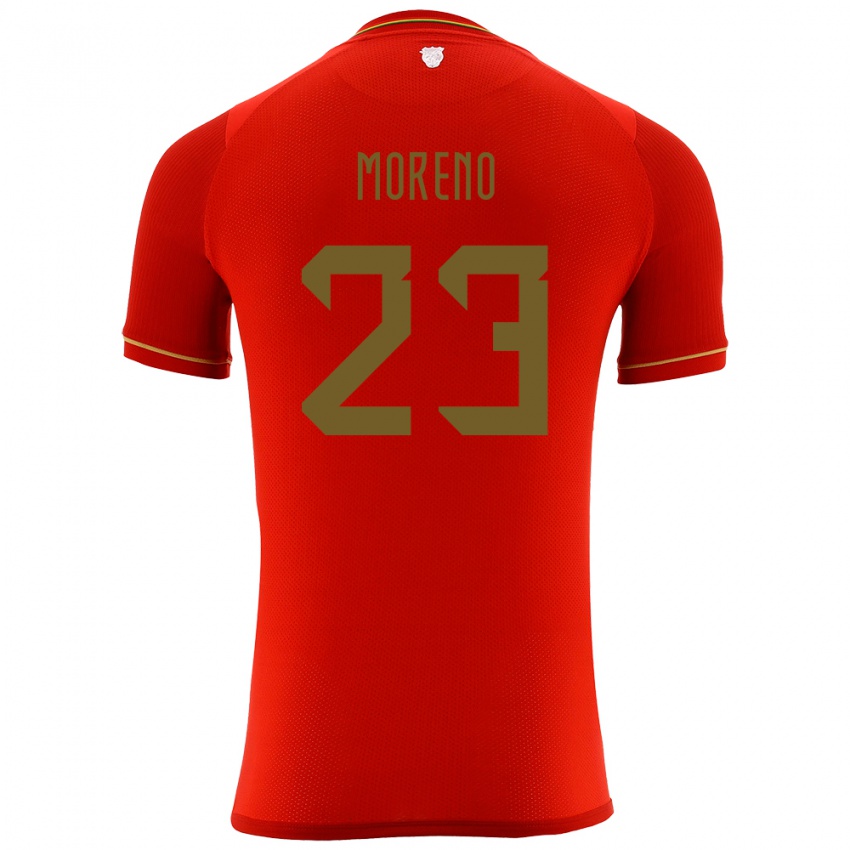 Niño Camiseta Bolivia Leonel Moreno #23 Rojo 2ª Equipación 24-26 La Camisa México