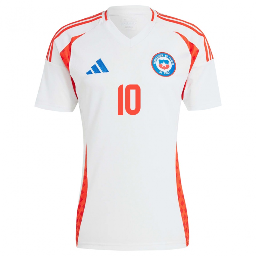 Niño Camiseta Chile Ignacio Vásquez #10 Blanco 2ª Equipación 24-26 La Camisa México