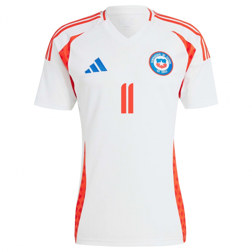 Niño Camiseta Chile Eduardo Vargas #11 Blanco 2ª Equipación 24-26 La Camisa México