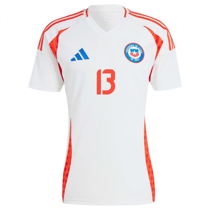 Niño Camiseta Chile Anaís Cifuentes #13 Blanco 2ª Equipación 24-26 La Camisa México