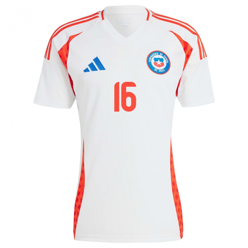 Niño Camiseta Chile Vicente Ramírez #16 Blanco 2ª Equipación 24-26 La Camisa México