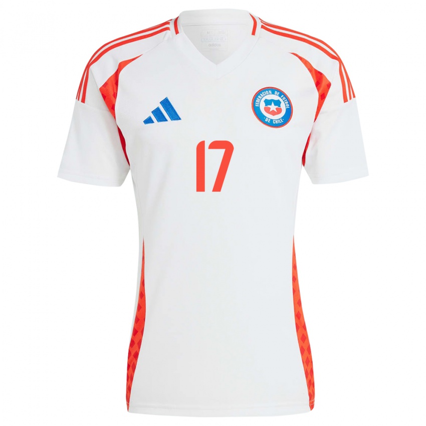 Niño Camiseta Chile Fernanda Pinilla #17 Blanco 2ª Equipación 24-26 La Camisa México