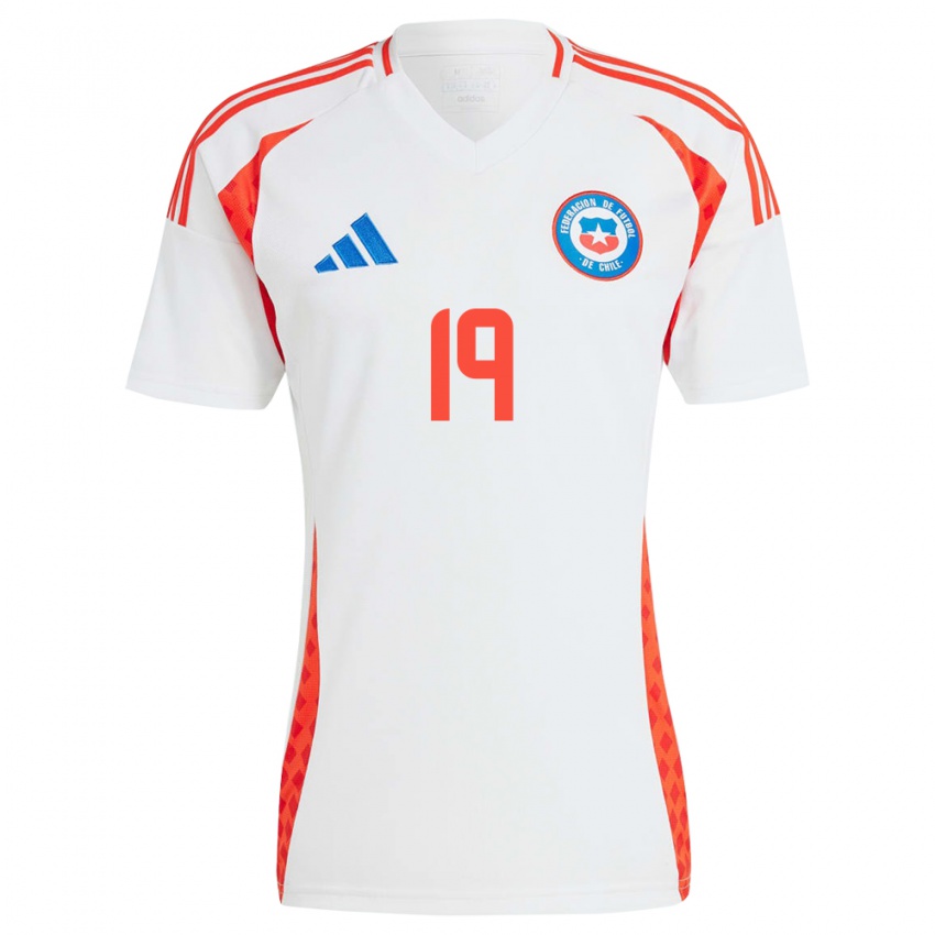 Niño Camiseta Chile Benjamín Riquelme #19 Blanco 2ª Equipación 24-26 La Camisa México