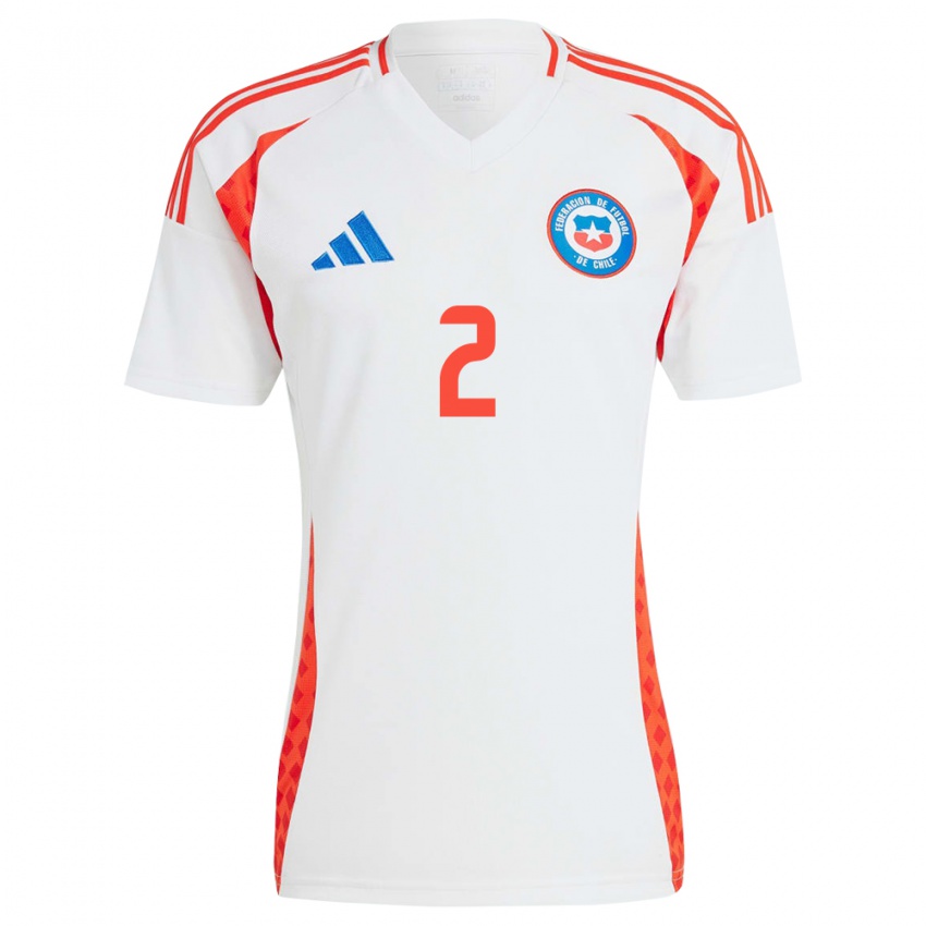 Niño Camiseta Chile Maicol León #2 Blanco 2ª Equipación 24-26 La Camisa México