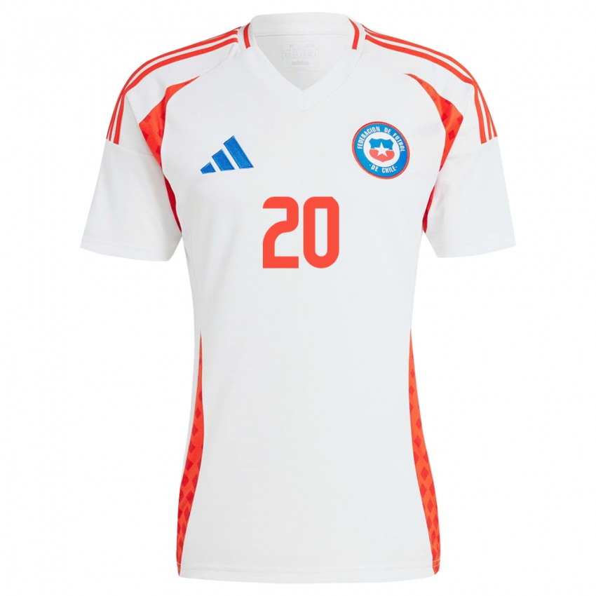 Niño Camiseta Chile Lucas Assadi #20 Blanco 2ª Equipación 24-26 La Camisa México