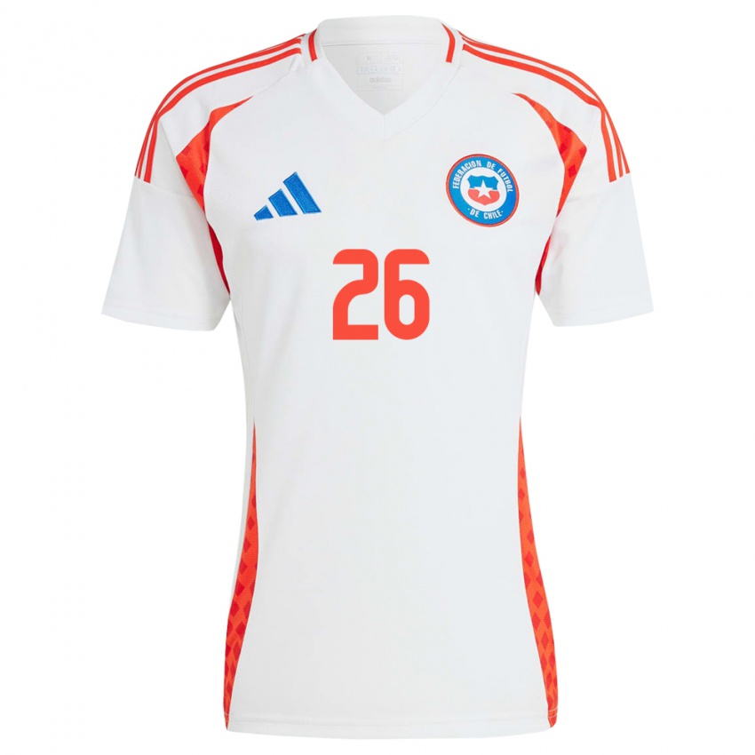 Niño Camiseta Chile Nicolás Fernández #26 Blanco 2ª Equipación 24-26 La Camisa México