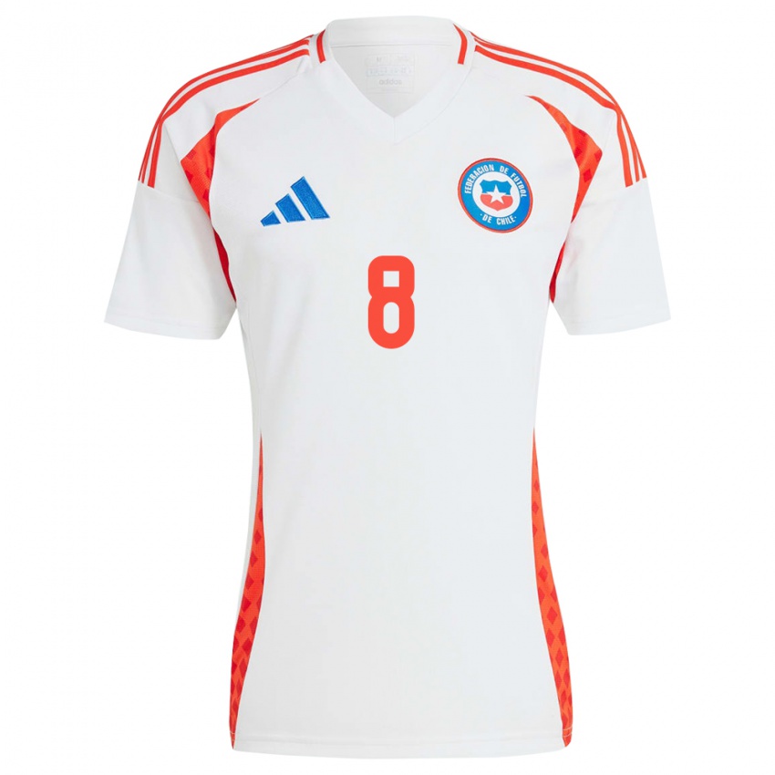 Niño Camiseta Chile Darío Osorio #8 Blanco 2ª Equipación 24-26 La Camisa México