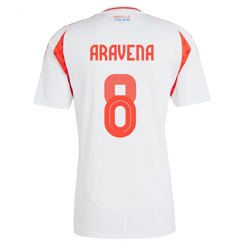 Niño Camiseta Chile Alexander Aravena #8 Blanco 2ª Equipación 24-26 La Camisa México