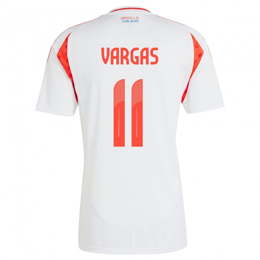 Niño Camiseta Chile Eduardo Vargas #11 Blanco 2ª Equipación 24-26 La Camisa México