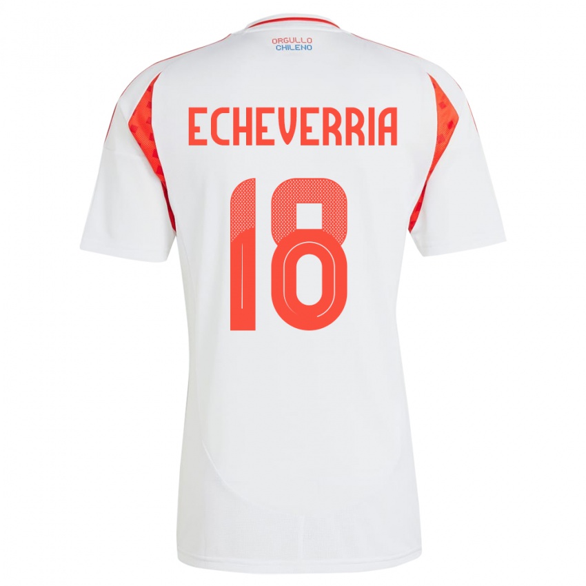 Niño Camiseta Chile Rodrigo Echeverría #18 Blanco 2ª Equipación 24-26 La Camisa México