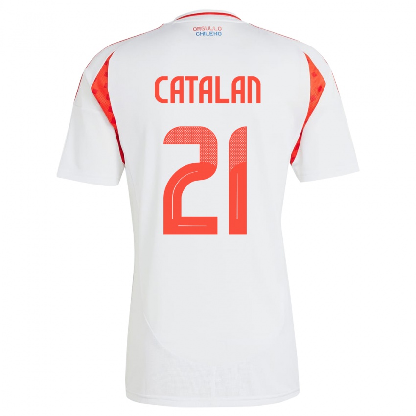 Niño Camiseta Chile Matías Catalán #21 Blanco 2ª Equipación 24-26 La Camisa México