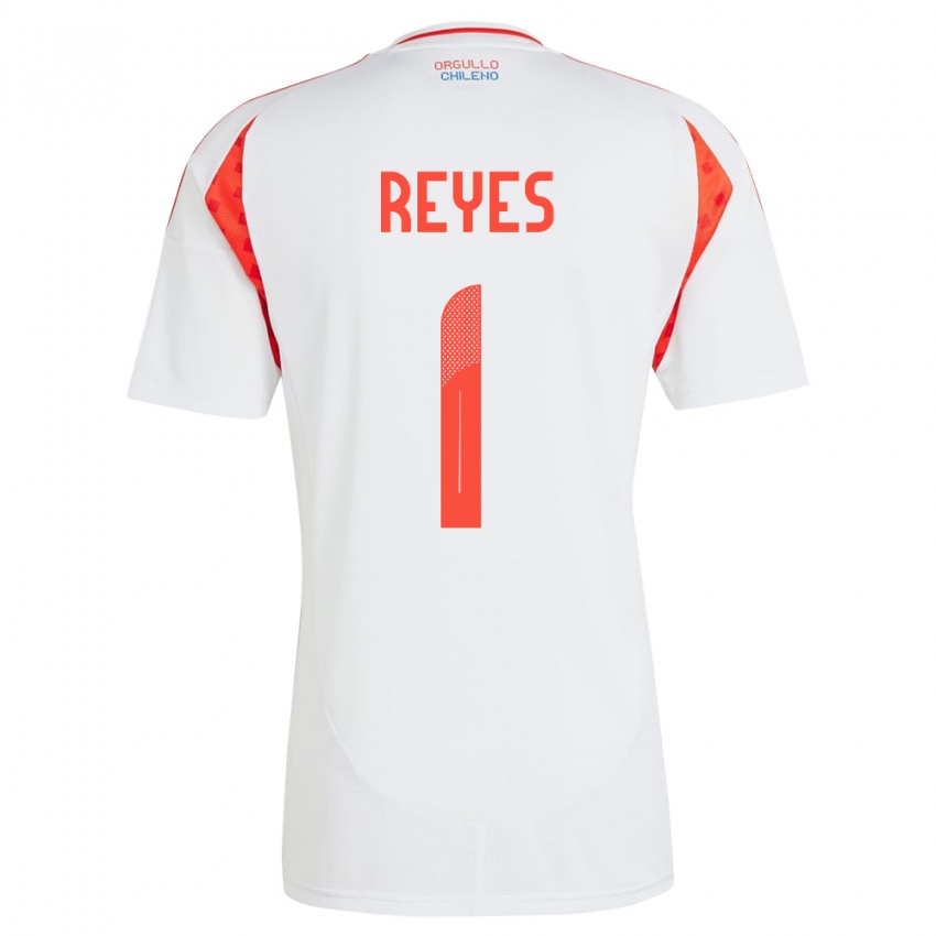 Niño Camiseta Chile Vicente Reyes #1 Blanco 2ª Equipación 24-26 La Camisa México