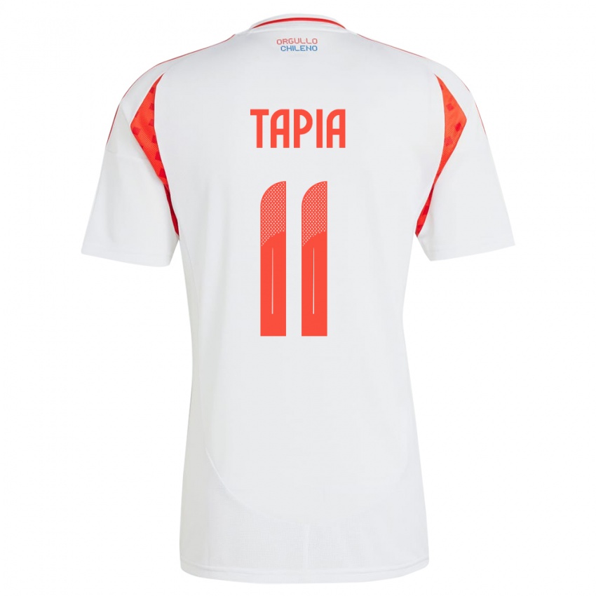 Niño Camiseta Chile Gonzalo Tapia #11 Blanco 2ª Equipación 24-26 La Camisa México