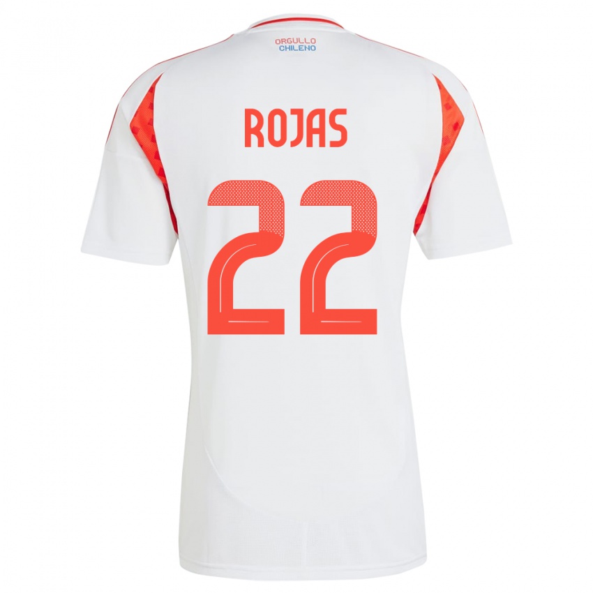 Niño Camiseta Chile Jeyson Rojas #22 Blanco 2ª Equipación 24-26 La Camisa México