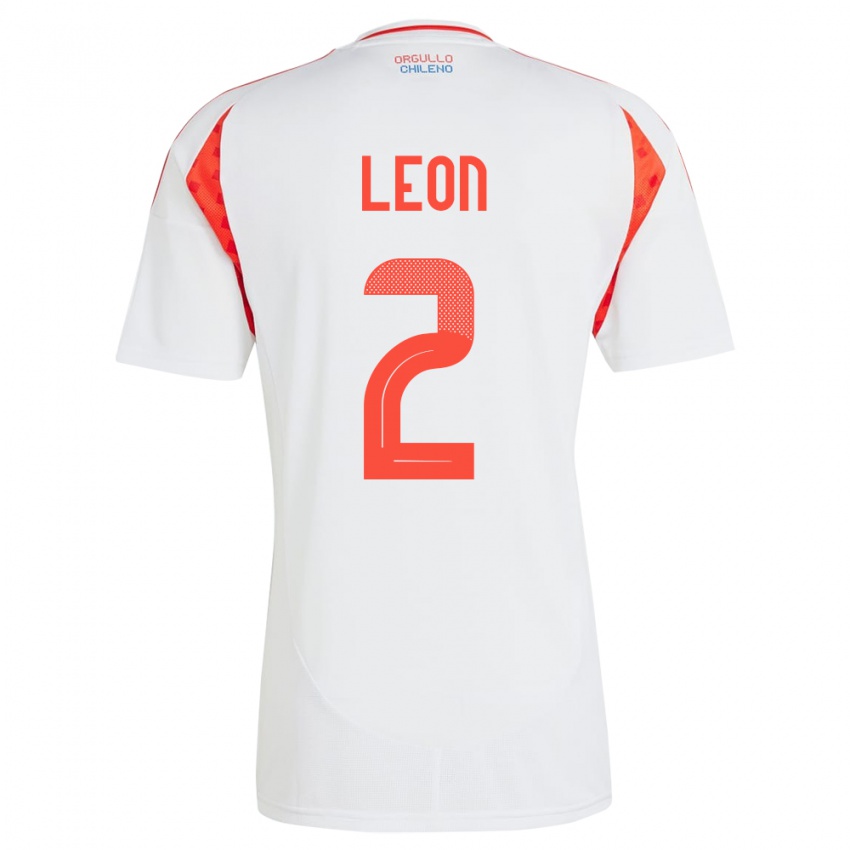 Niño Camiseta Chile Maicol León #2 Blanco 2ª Equipación 24-26 La Camisa México