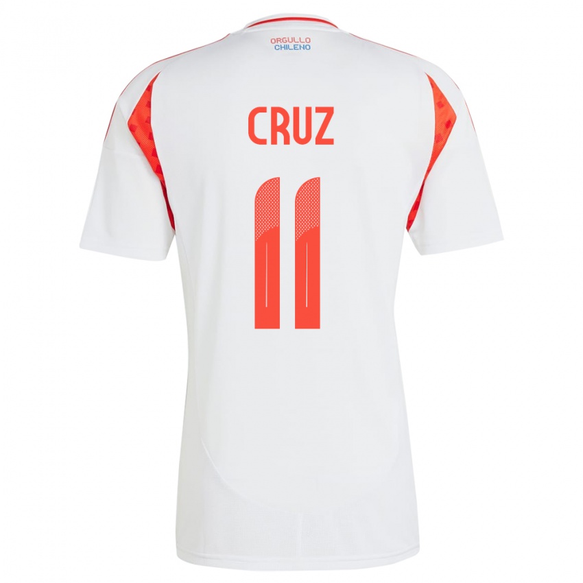 Niño Camiseta Chile Joan Cruz #11 Blanco 2ª Equipación 24-26 La Camisa México