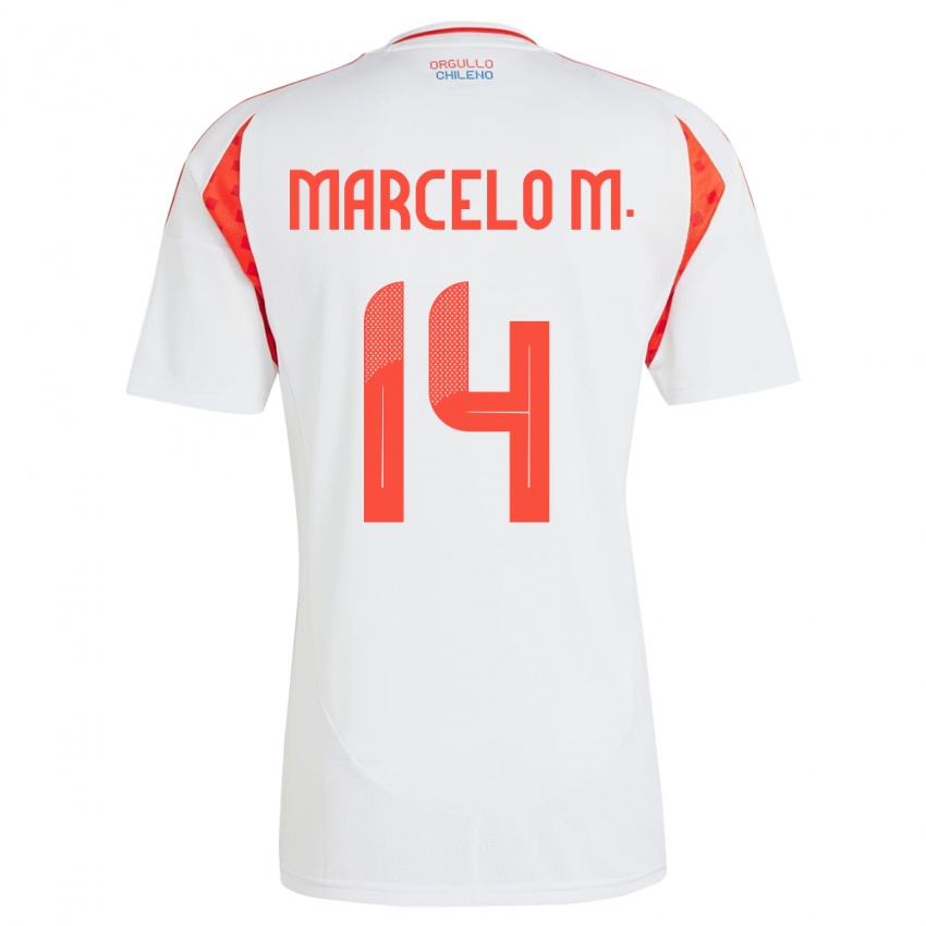 Niño Camiseta Chile Marcelo Morales #14 Blanco 2ª Equipación 24-26 La Camisa México