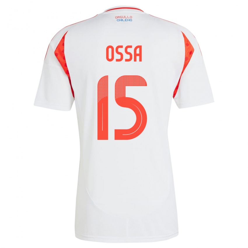 Niño Camiseta Chile Diego Ossa #15 Blanco 2ª Equipación 24-26 La Camisa México